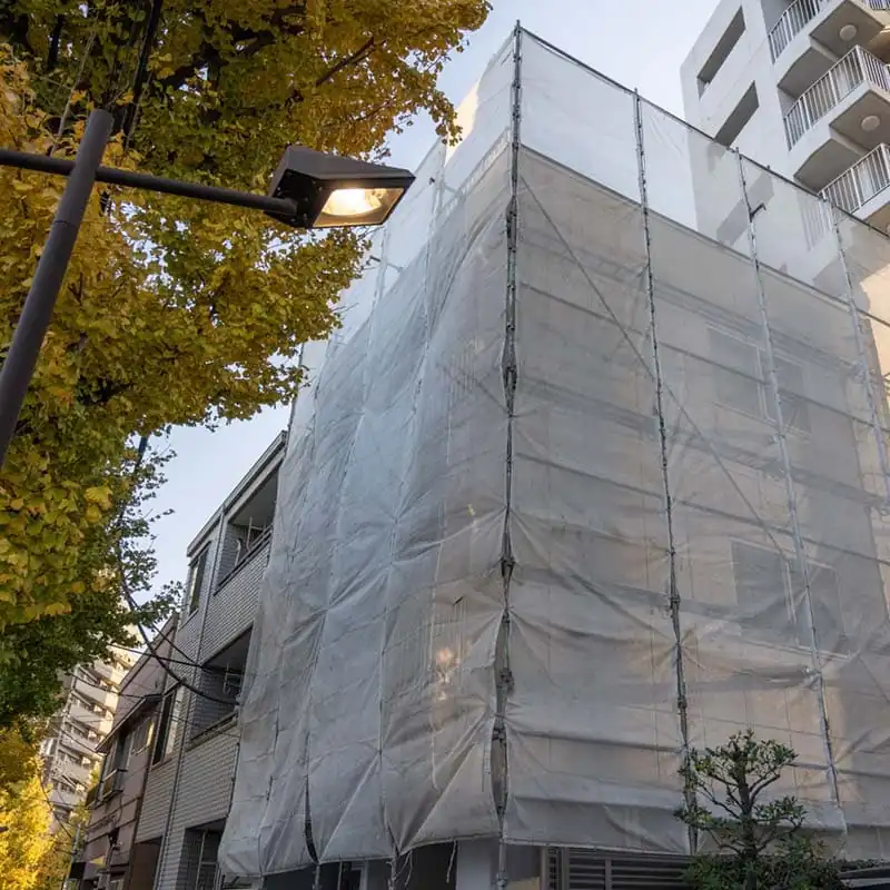 足場の飛散シート